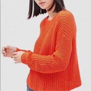 Eileen Fisher Plus Size 3XL Sweater Ribbed Relaxed Boxy Orange NWT